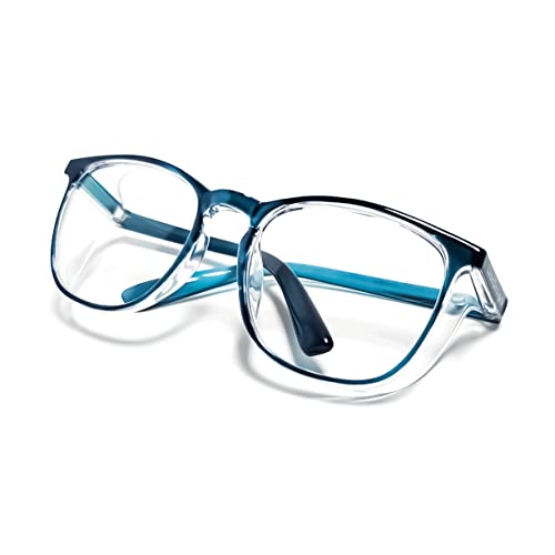 LeonDesigns Safety Glasses Anti-Fog Goggles Z87.1 Blue Light Blocking Anti-Dust UV Protection Glasses For Men Women (Blue001)