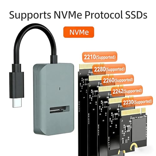 Caja externa NVMe USB 3 para computadora y tablet miniatura 5