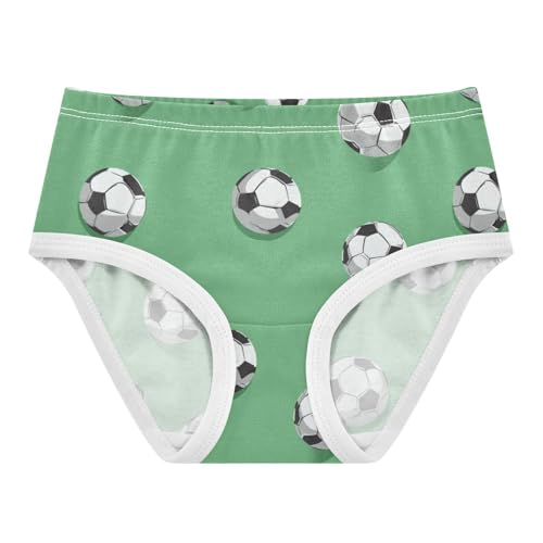 ZZKKO Soccer Sport Football Girls Underwear Toddler Panties for Girls Comfort Brief Size 2-8T