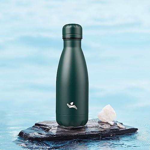 Image of Konokyo Insulated Water Bottles,12 oz Double Wall Stainless Steel Vacumm Metal Flask for Sports Travel,Army Green