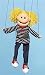 Sunny Caucasian Girl Blonde Hair Marionette Puppet