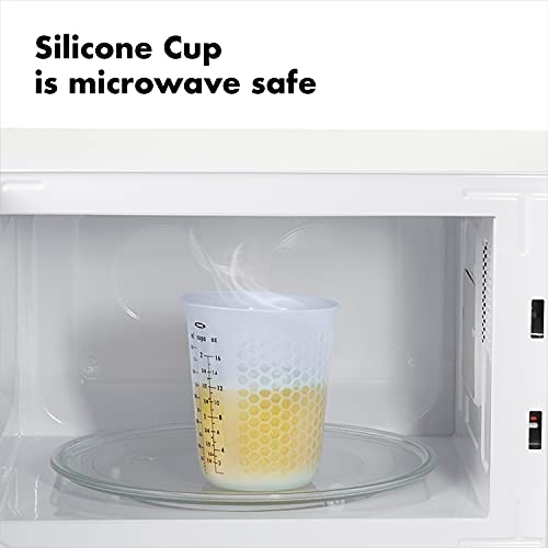 Oxo Good Grips 3 Piece Squeeze & Pour Silicone Measuring Cup Set, Blue #TOP1