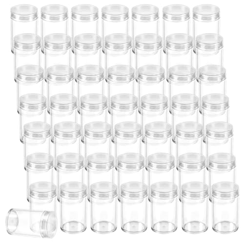 50 tubos plásticos transparentes para monedas, 2.4x1.1 pulg miniatura 1