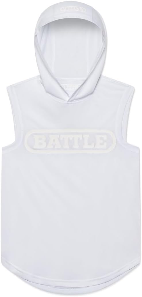 Battle Sports Sleeveless Light Action Workout Hoodie - Raglan Cut Sleeveless Hoodie for Youth