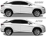 SlickMod Chrome Delete Blackout Vinyl Overlay for 2016-2021 Lexus RX 350 450h Window Trim (Gloss Black)