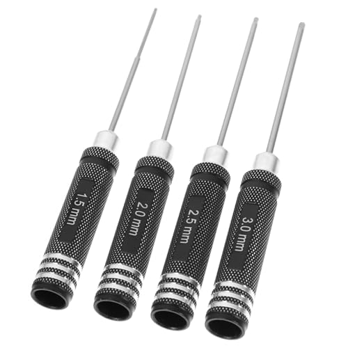 Hemobllo 1 Juego destornillador hexagonal Perforar electrónica hexágono destornilladores precisión destornillador precision juego de destornilladores hexagonales herramientas rc acero Black