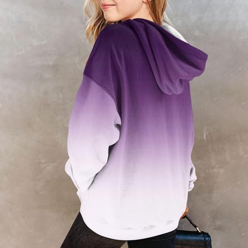 Girls Sweatshirt Cute Long Sleeve Oversized Hoodie Y2K Tie Dye Hooded Sweatshirts Puppy Fall Pullover Tops With Pocket2