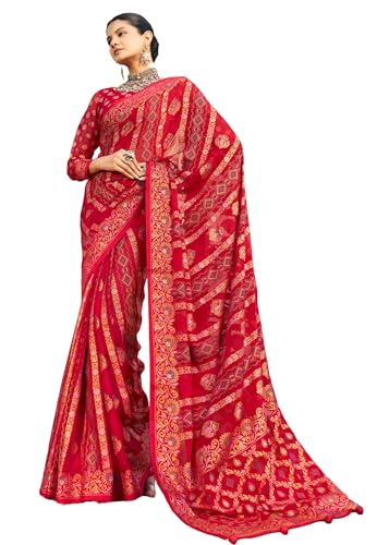 Sari traditionnel Georgette Burnout 11814 : le confort d'une finition douce