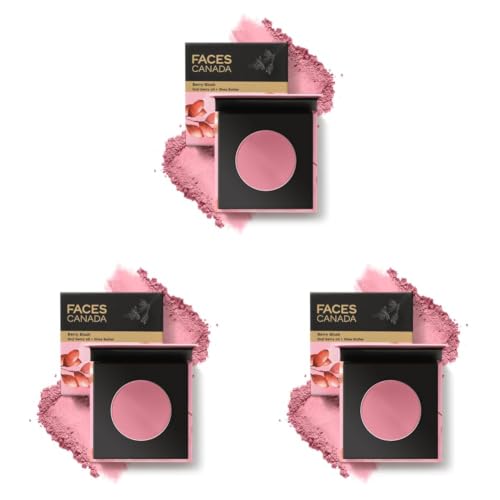 Image of FACES CANADA Berry Blush - Love Vibes Only 03, 4g | Lightweight Long Lasting Ultra-Matte HD Finish | Silky Smooth Texture | Melts Effortlessly & Buildable | Absorbs Oil | Shea Butter | Vitamin A & C