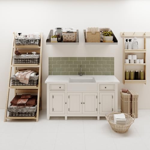 Image of AmGood Stainless Steel Wall Shelf with Side Guards (24 inch Long X 24 inch Deep)