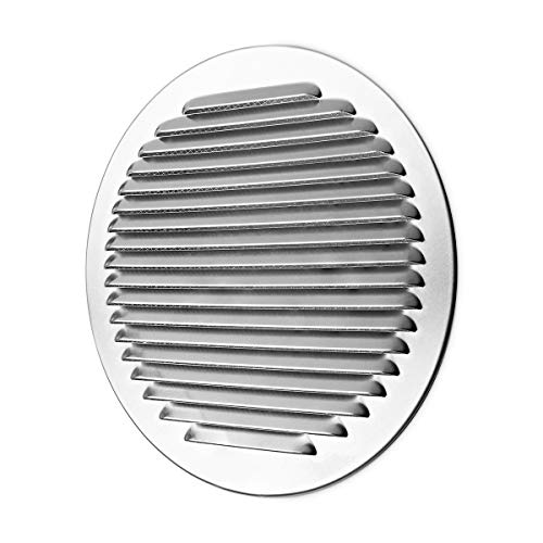 calimaero WSGR 150 mm Rejilla de Extracción Ventilación Redonda de Aluminio con Mosquitera Cover