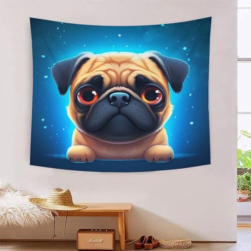 Tapisserie Bulldog français 3D pour transformer un mur vide en espace chaleureux