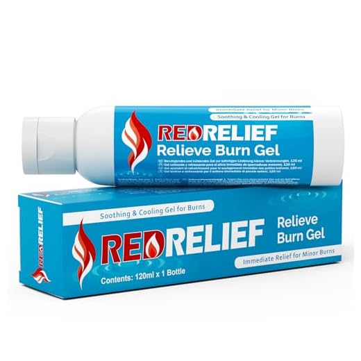 RedRelief Emergency Burn Gel 120ml Botella - Gel calmante y refrescante para quemaduras, escaldaduras y quemaduras solares