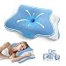 A-Pce Cuscino Cervicale Memory Foam, Cuscino Ortopedico Ergonomico per Dolori al Collo e alle Spalle, Cuscini per Dormire sul Fianco Rinfrescante con Fodera in Seta di Ghiaccio Lavabile, Blu