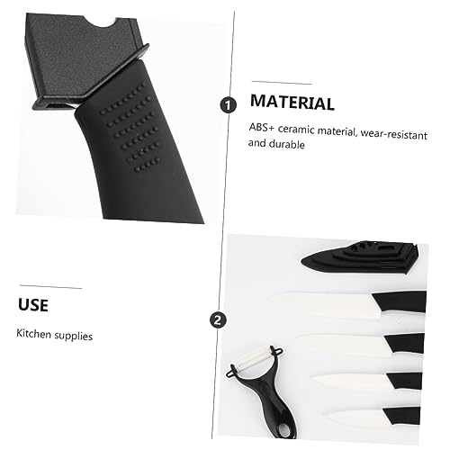 Set cuchillos cocina 5 piezas cerámica base miniatura 3