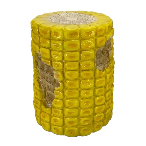 Galt International Banqueta de milho amarelo de 43 cm, mesa lateral, decoração de casa, suporte de p