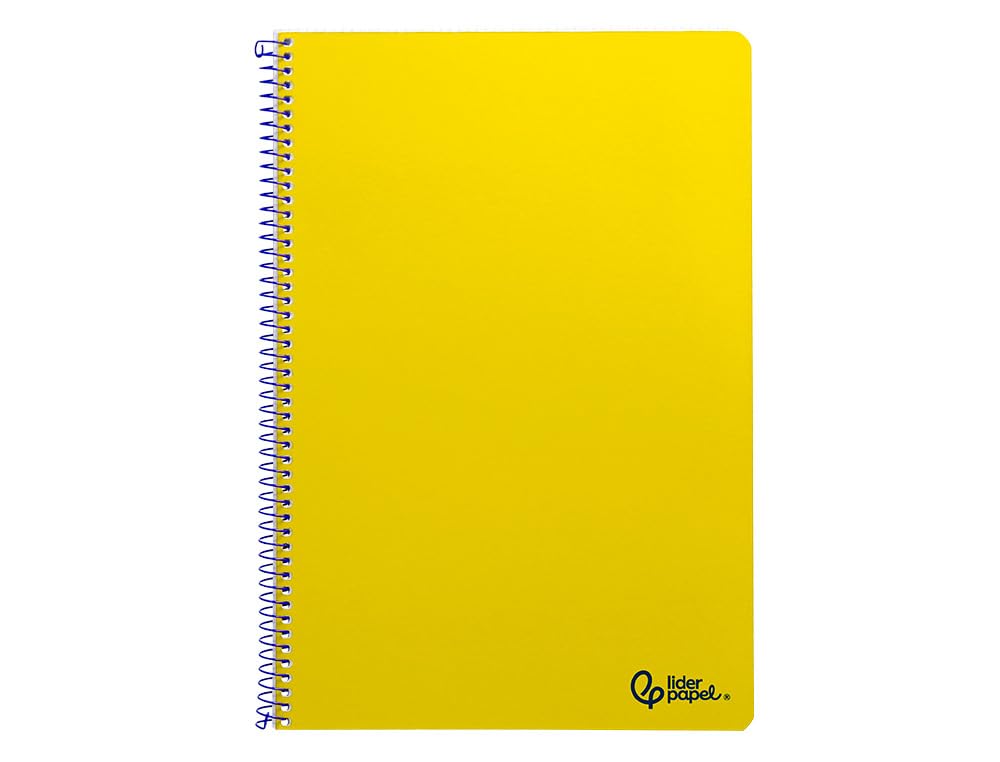 Leaderpapel A4 Smart Soft Cover Spiral Notebook 80h 75g 3.5mm with Margin Yellow