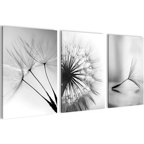 Novart Bilder Set Pusteblumen - Kein Extra Rahmen benötigt - Wandbilder...