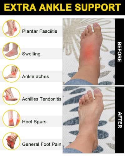 Image of 5 Pairs Copper Compression Socks for Women & Men - Ankle Plantar Fasciitis Arch Support Running Socks for Athletic