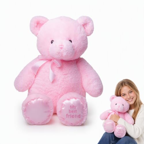 Image of WaaRiuQ 1Pcs Pink Teddy Bear Medium, Soft Stuffed Animal, 28 cm Plush