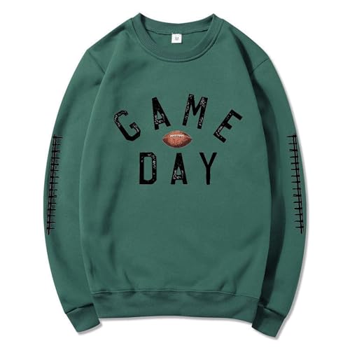 Football Sweatshirt For Women Graphic Print Sunday Casual Long Sleeve Crewneck 2025 Fall Pullover4