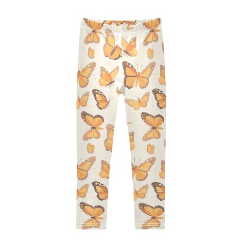 KLL Monarch Butterfly Toddler Girl Leggings Stretch High Waisted Dance Pants Sports