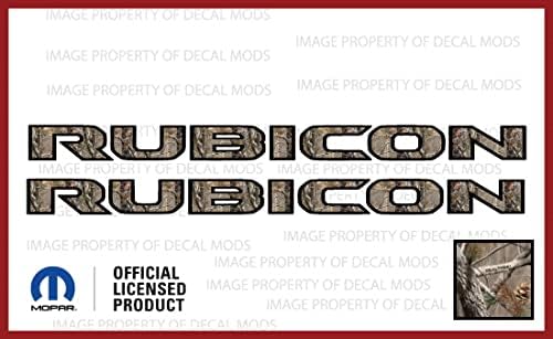 Decal Mods Rubicon - Calcomanías gráficas de capucha para Jeep Wrangler & Gladiator JL / JT Rubicon (2018-2022) Realtree AP con contorno negro