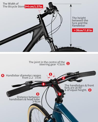 Anhow Kosz rowerowy Uniseks Bike, łatwy w montażu, zdejmowany na Rower górski, MTB