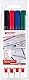 edding 400 Permanentmarker - schwarz, rot, blau, grün - 4 Stifte - feine Rundspitze 1 mm - wasserfest, schnell-trocknend - wischfest - für Karton, Kunststoff, Holz, Metall, Glas