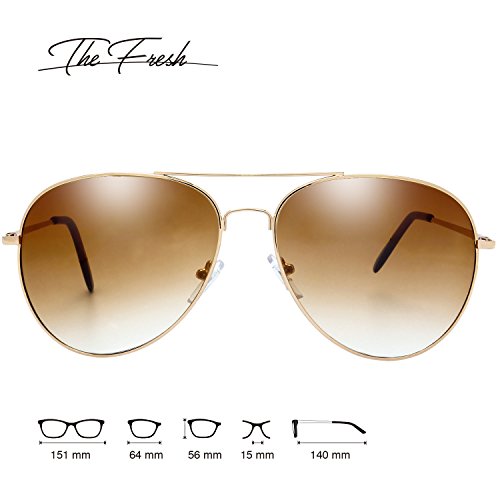 Image of The Fresh Classic Aviator Frame Light Color Lens XL Oversized Sunglasses Gift Box