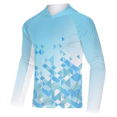 Men's Sun Protection Shirts UPF 50+ Long Sleeve Hoodie for Outdoor Activities