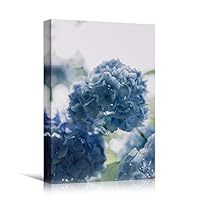 Canvas Wall Art Blue Petals Closeup Bedroom Colorful Floral Multicolor Petal Photography Romantics - 12x18 inches