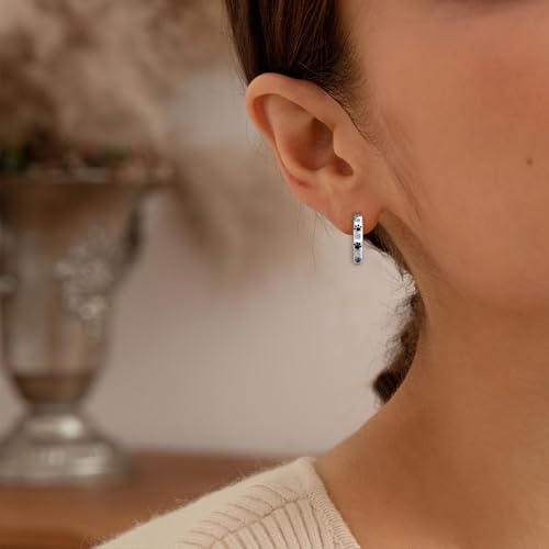 Paw Print Earrings for Women Sterling Silver Cute Pet Puppy Cat Dog Paw Print Hoop Earrings Hypoallergenic Cubic Zirconia Dainty Loop Jewelry Gifts2