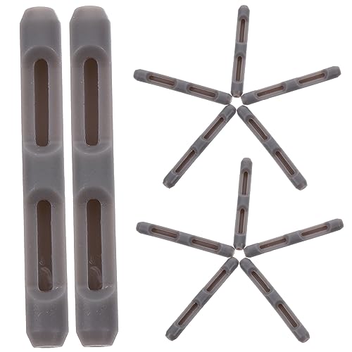 SOESFOUFU 6個パック シリコン製 メガネ用イヤーグリップ 眼鏡用リテーナー 眼鏡用テンプルチップ 眼鏡用イヤーホルダー ランニング スポーツ用 グレー