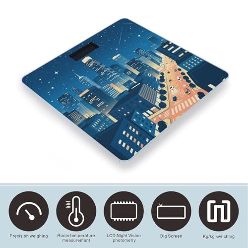 Báscula digital para baño con pantalla LCD y vidrio templado miniatura 3