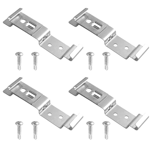Clips para matrícula de remolque, 4 unidades, 125 x 25 mm, soporte universal para matrícula, para coches, camiones y remolques.