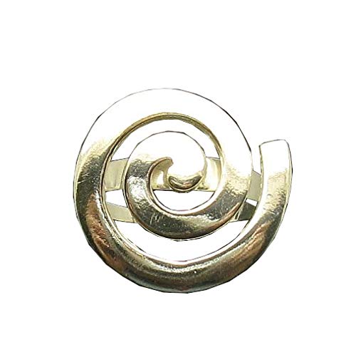 Bague en argent massif 925 Spirale anneau tendance ajustable R000955