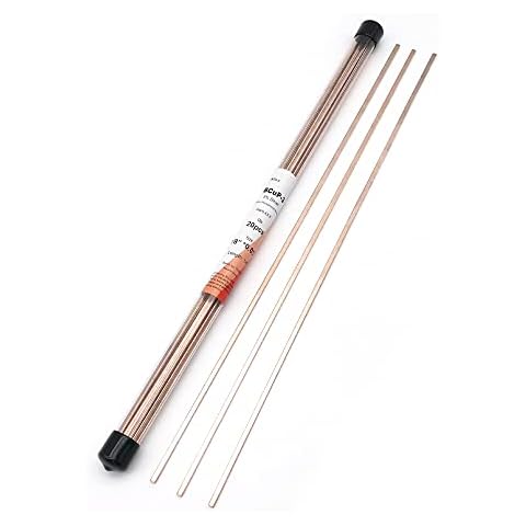Silver Brazing Rods 5% BCuP-3 20 Flat Bar Welding Stick JAgP-5 Silver Phos Solder Rods 0.050"x1/8"x14" for Gas Soldering Torch Accessory Air-conditioners, Refrigerators and Freezers Cover