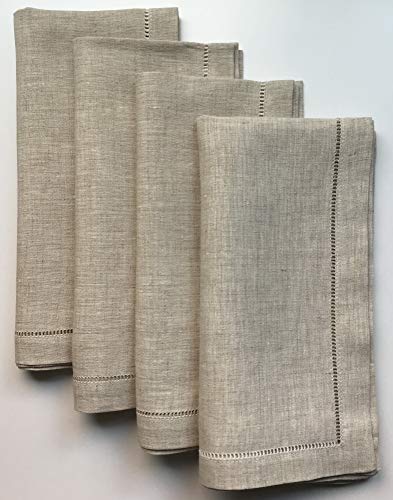 Servilletas de Lino Natural 20x20 pulg - Set de 6 miniatura 6