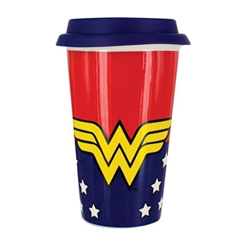 Paladone DC Comics Wonder Woman Taza de viaje de porcelana Cover