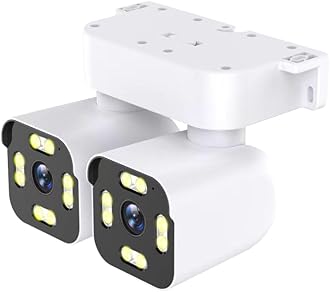 Dual Lens Outdoor Cameras 2.5K/5MP House Cameras Wired Plug-in | Wireless WiFi Camera with Audio and Video,PTZ,Auto Tracking,7/24 Recording,Color Night Vision,Cloud & SD Card Storage.