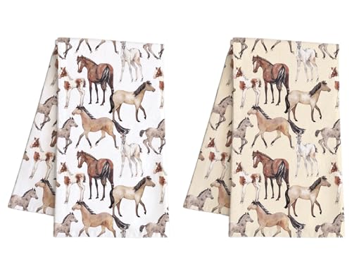 CarOptics Watercolor Horse Kitchen Towels