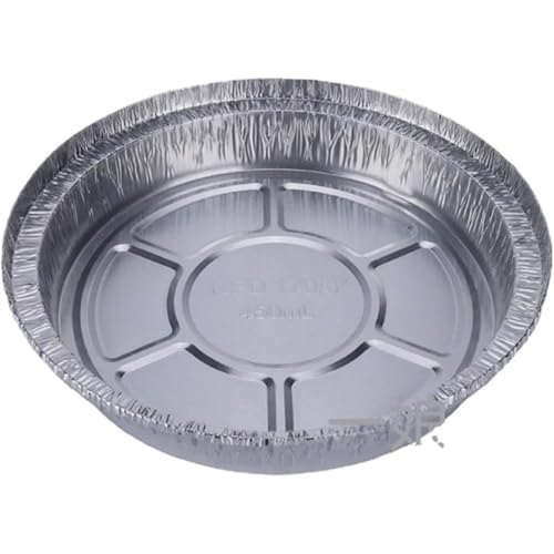 Wyazziv アルミ鍋 丸鍋タイプ 50枚 IH対応 使い捨てアルミ鍋 (6インチの深さです)