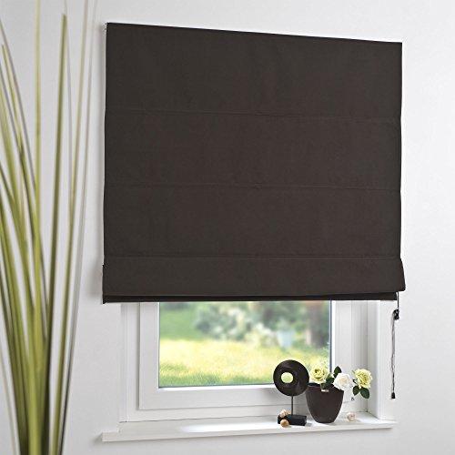 Raffrollo Uni Verdunkelung | B 100 x H 190 cm | Dunkelbraun