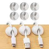 Affordable Cable Clips & Cord Management System:Perfect For iPhone, Macbook And iMac Cords. Great Desk Organizer Tool For Your Office! Never Search And Reach For Your Cord Again!3M Adhesive White
