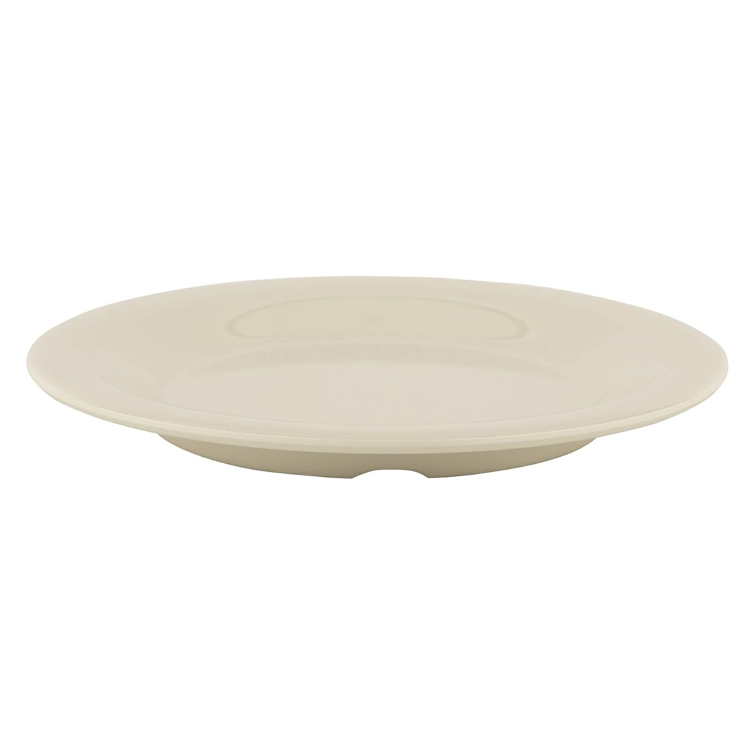 G.E.T. 6.5" Ivory Heavy-Duty Wide Rim Melamine Appetizer Plate 4