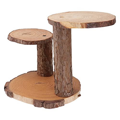 Tree Stump Cupcake Stand. GANAZONO Small Wood Cupcake Stand 3 Tier Tree