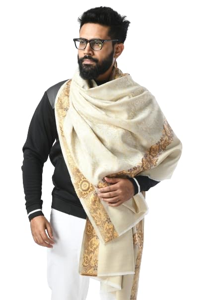 MANRA Wool Self Design Men Shawl-picture-34