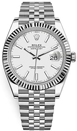 Rolex Datejust 41 White Dial Jubilee Bracelet Luxury Watch Ref. 126334