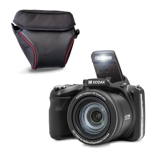 KODAK Pixpro AZ425 Bridgekamera 20 MP mit 42-fachem optischem Zoom + Schutzhülle – Full HD 1080p Video, 24 mm Weitwinkel, Stabilisator, 3 Zoll LCD Display – Schwarz KODAK Pixpro AZ425 Bridgekamera 20 MP mit 42-fachem optischem Zoom + Schutzhülle – Full HD 1080p Video, 24 mm Weitwinkel, Stabilisator, 3 Zoll LCD Display – Schwarz